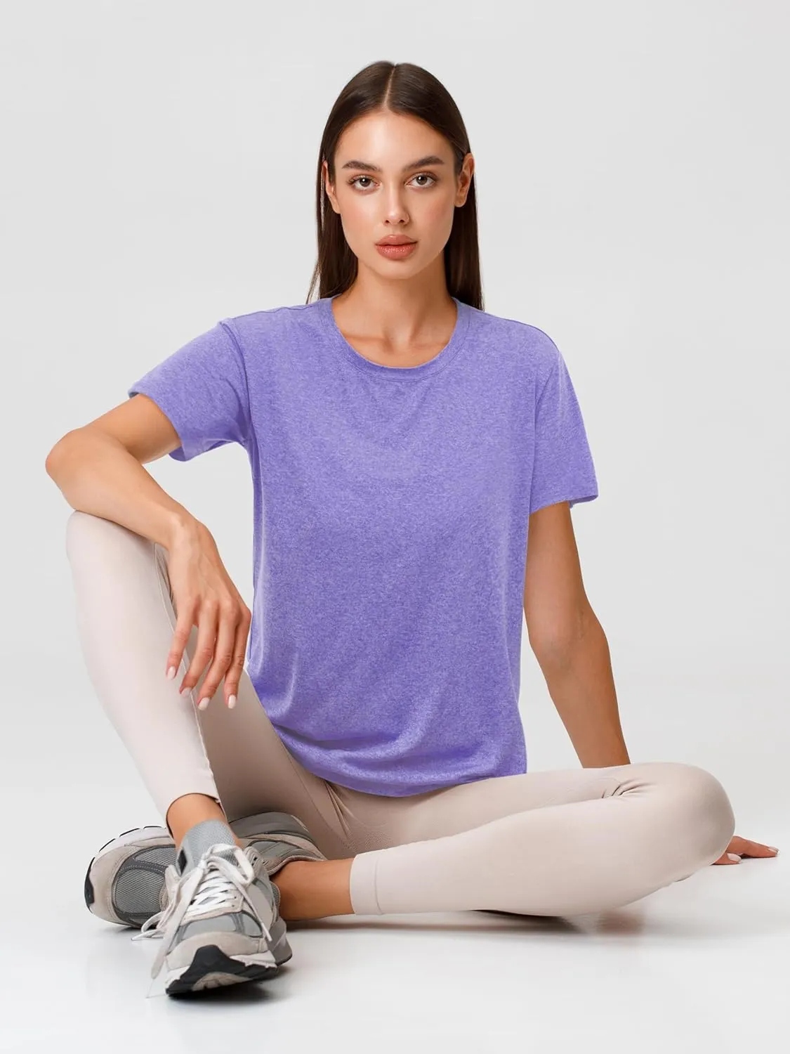 URATOT Women's Short Sleeve Moisture Wicking Athletic Gym T-Shirts Workout Shirts for Women Dry-Fit Summer Tops