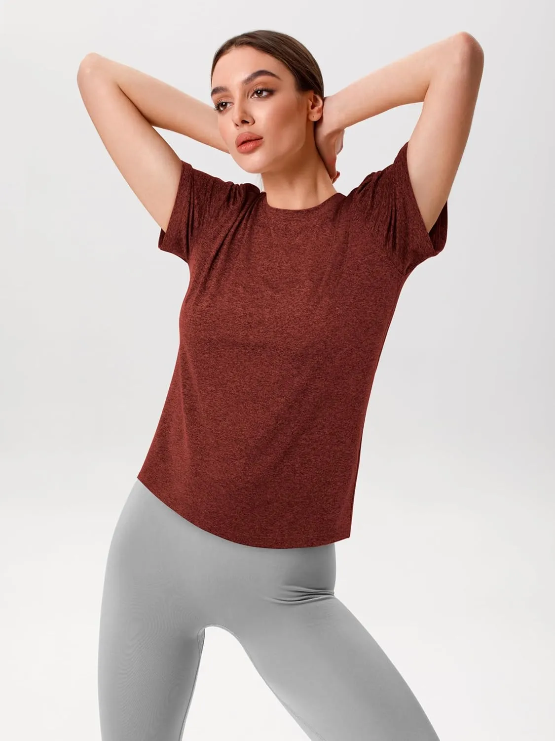 URATOT Women's Short Sleeve Moisture Wicking Athletic Gym T-Shirts Workout Shirts for Women Dry-Fit Summer Tops