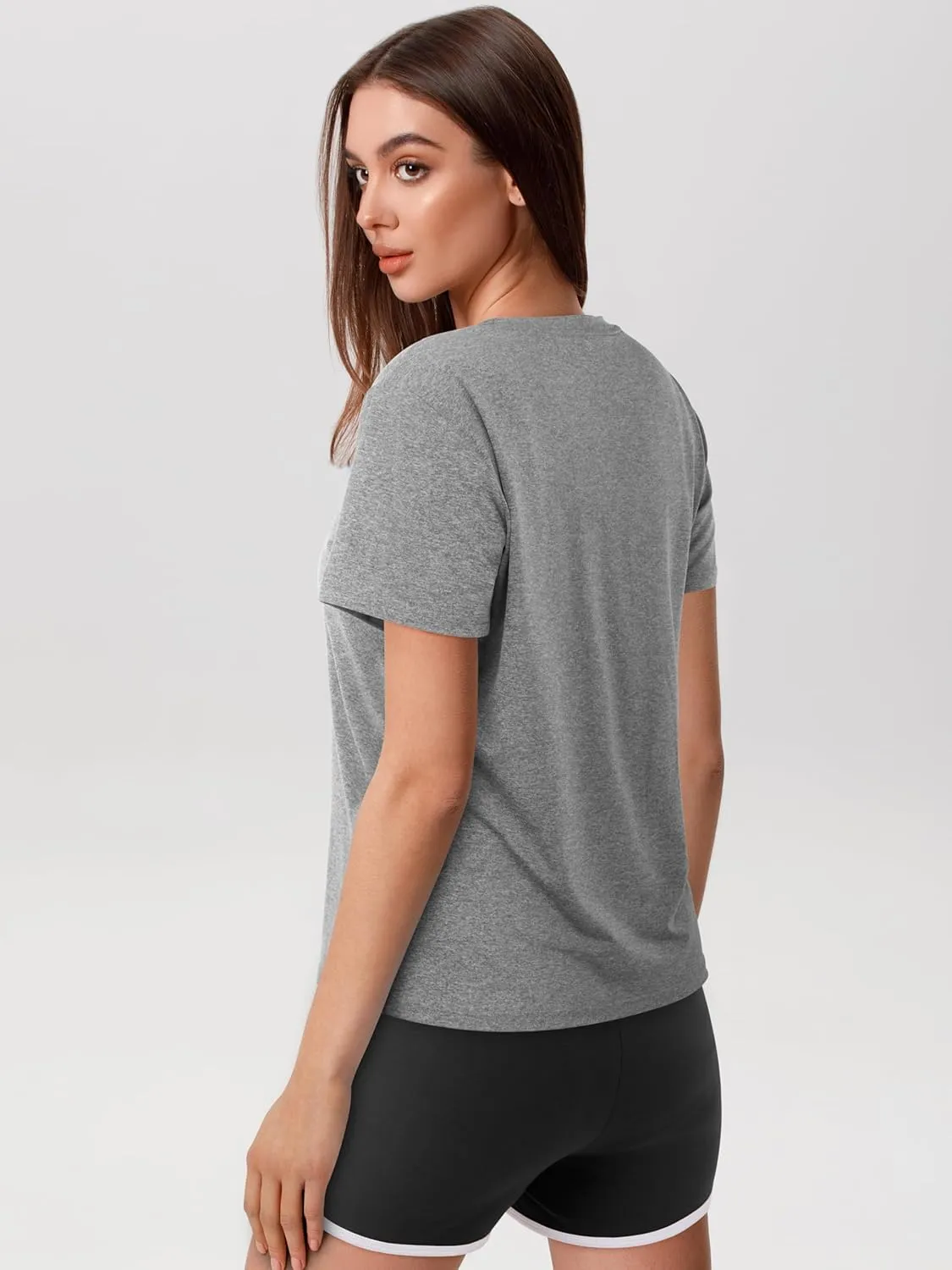 URATOT Women's Short Sleeve Moisture Wicking Athletic Gym T-Shirts Workout Shirts for Women Dry-Fit Summer Tops
