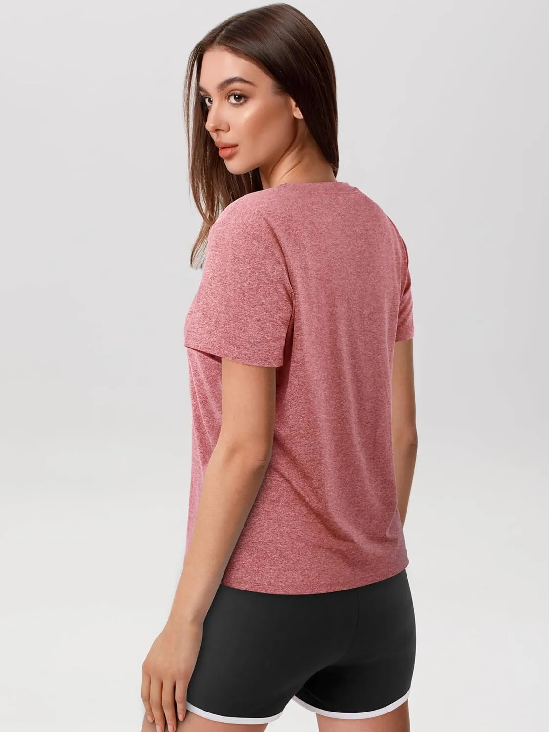 URATOT Women's Short Sleeve Moisture Wicking Athletic Gym T-Shirts Workout Shirts for Women Dry-Fit Summer Tops