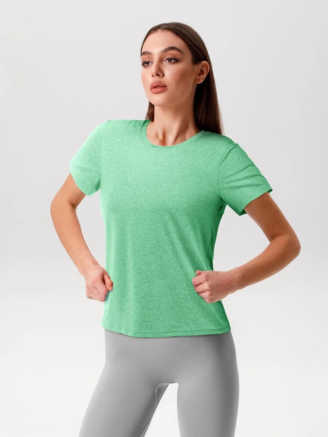 URATOT Women's Short Sleeve Moisture Wicking Athletic Gym T-Shirts Workout Shirts for Women Dry-Fit Summer Tops