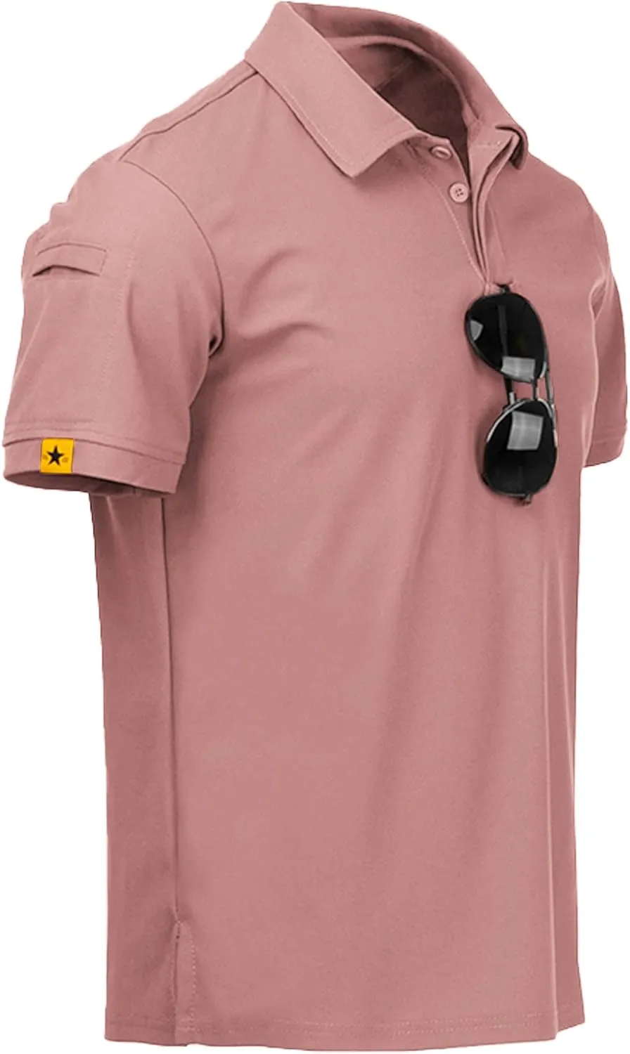 V VALANCH Mens Polo Shirts Short Sleeve Moisture Wicking Golf Polo Athletic Collared Shirt Tennis T-Shirt Tops