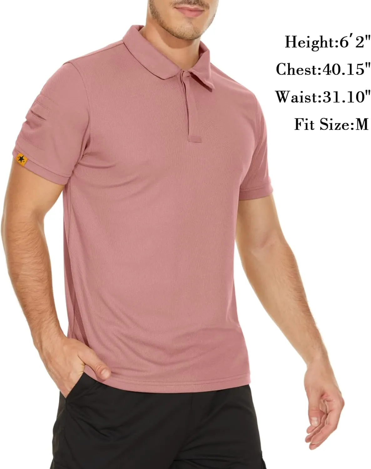 V VALANCH Mens Polo Shirts Short Sleeve Moisture Wicking Golf Polo Athletic Collared Shirt Tennis T-Shirt Tops