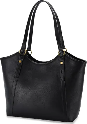 VASCHY Tote Bag Purse for Women, Fashion Large Vegan Leather Top Handle Satchel Shoulder Bag Handbag with Zipper for Work