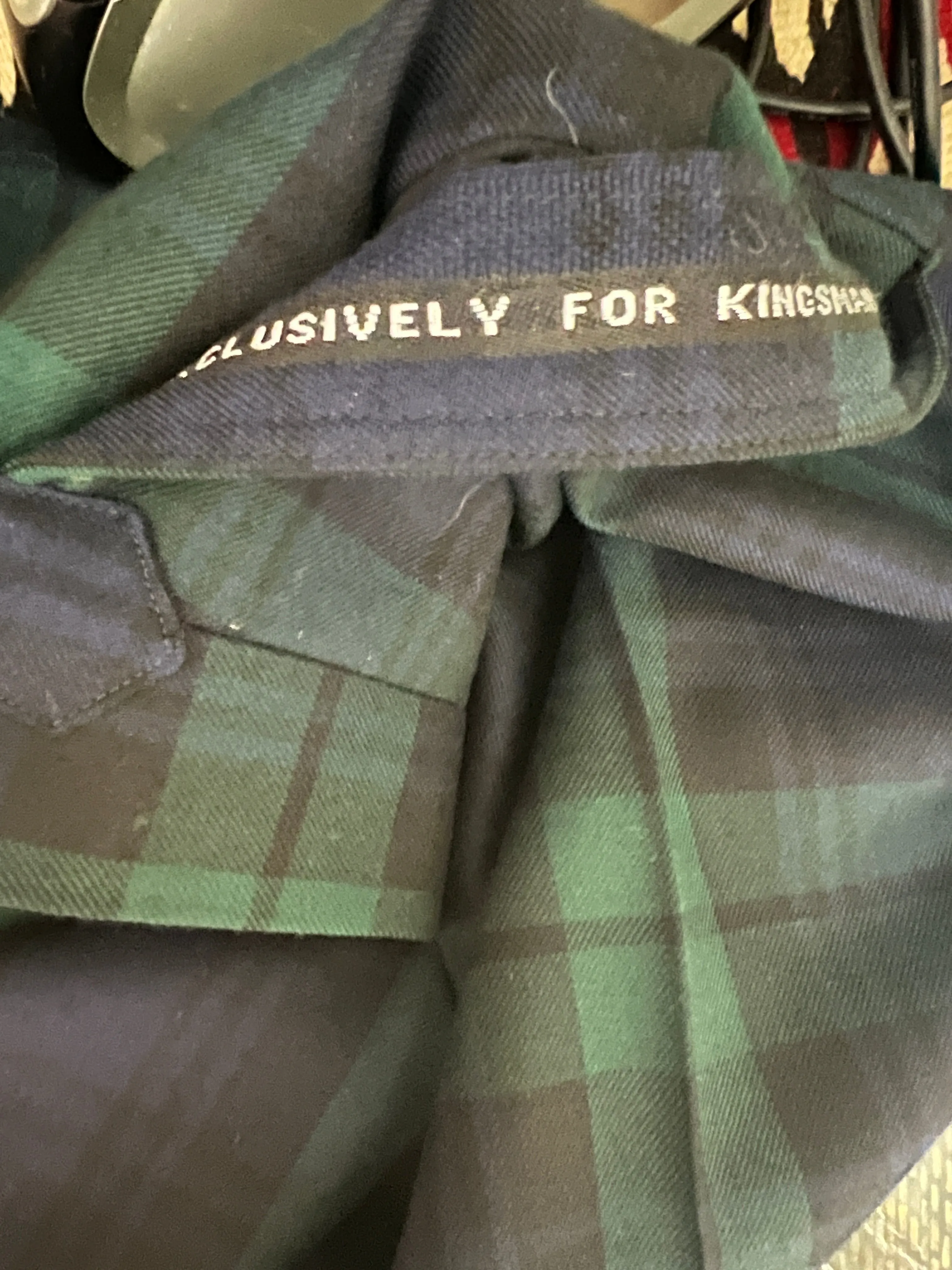 Velvet Smoking Jacket and Black Watch Tartan Trousers