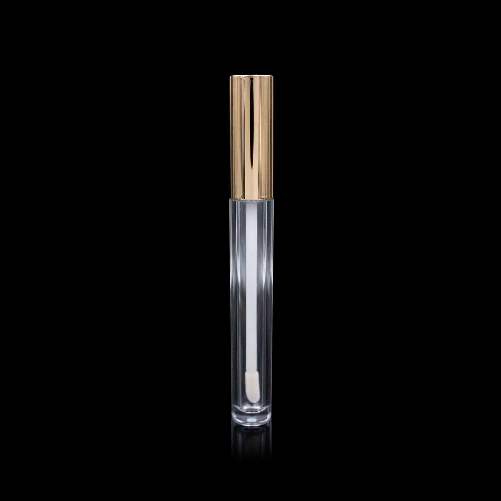 Vibe Lip Gloss Container Shiny Gold Cap with Clear Bottle