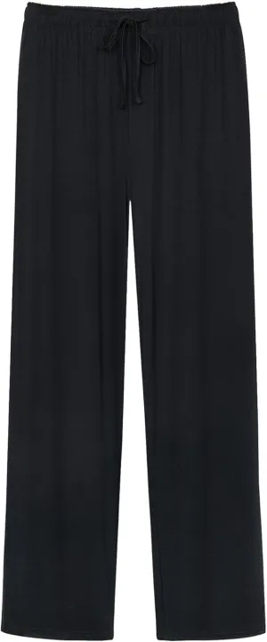 WiWi Mens Bamboo Viscose Pajama Pants Soft Lounge Bottoms Knit Big and Long Sweatpants Lightweight Sleep Pant Drawstring S-4X