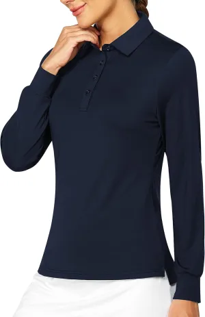 Women's Golf Shirt Short Long Sleeve Polo Shirts Lightweight Quick-Dry Workout Daily Work Shirts Tops for Women