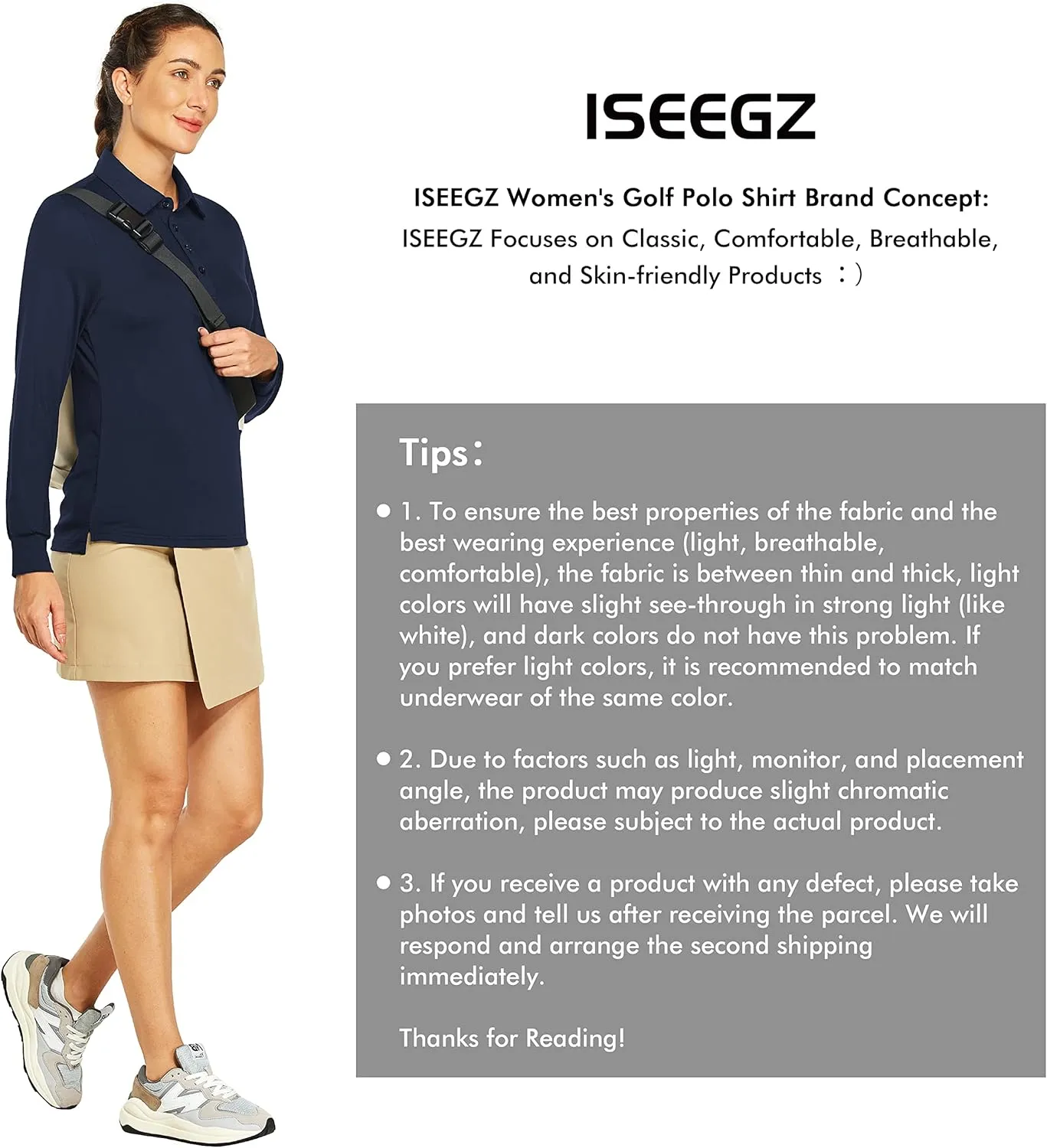 Women's Golf Shirt Short Long Sleeve Polo Shirts Lightweight Quick-Dry Workout Daily Work Shirts Tops for Women