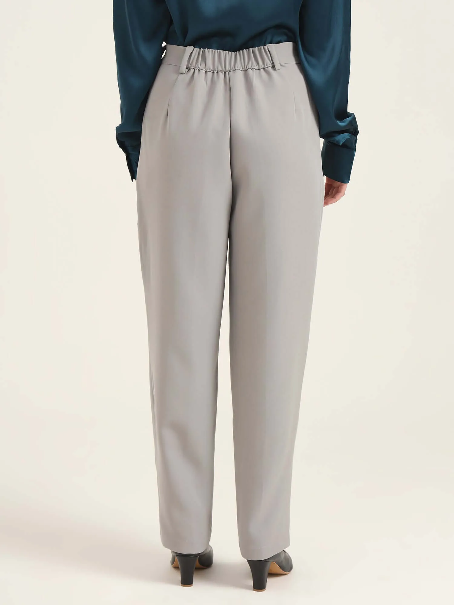 Women'S Luxury Banana Crepe Carbon C Pant