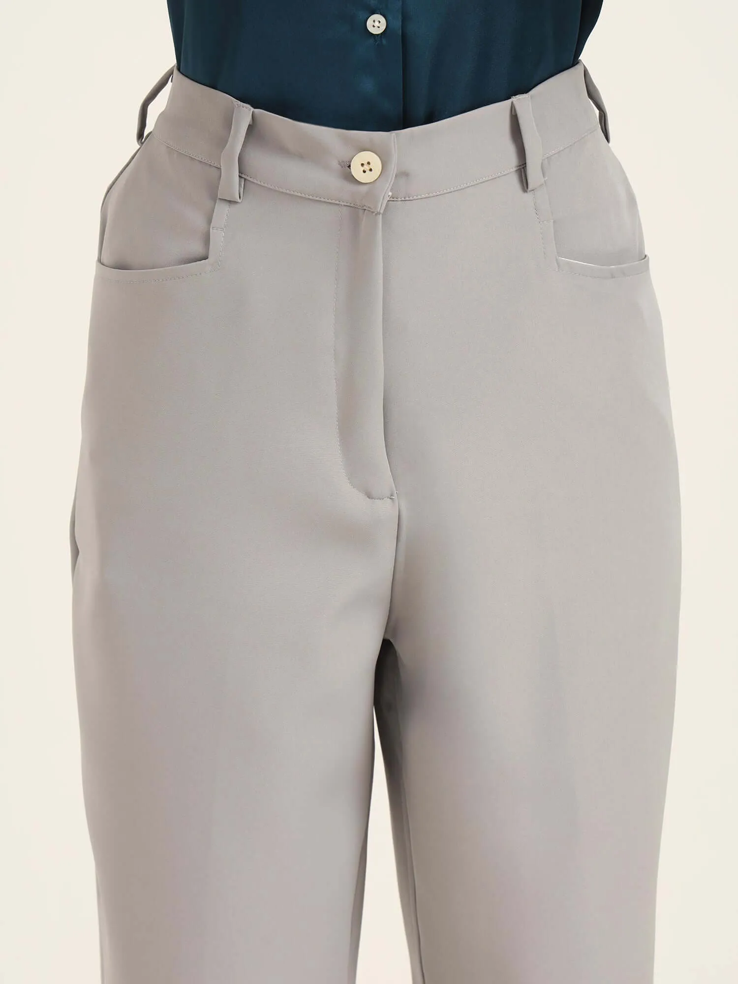 Women'S Luxury Banana Crepe Carbon C Pant
