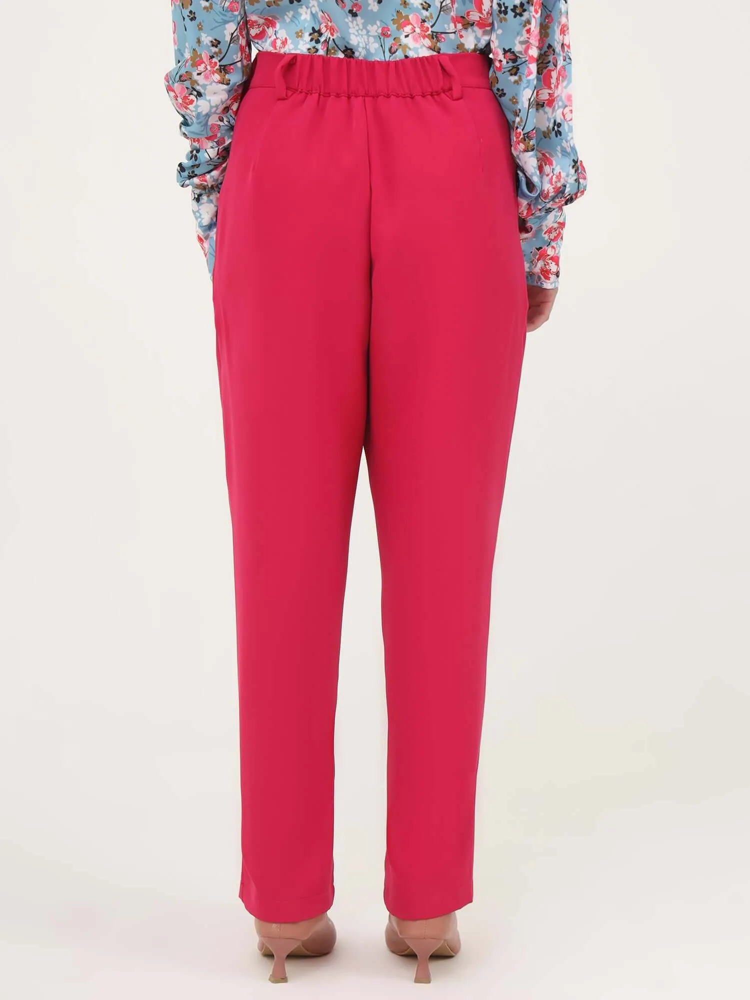Women'S Luxury Banana Crepe Hibiscus C Pant