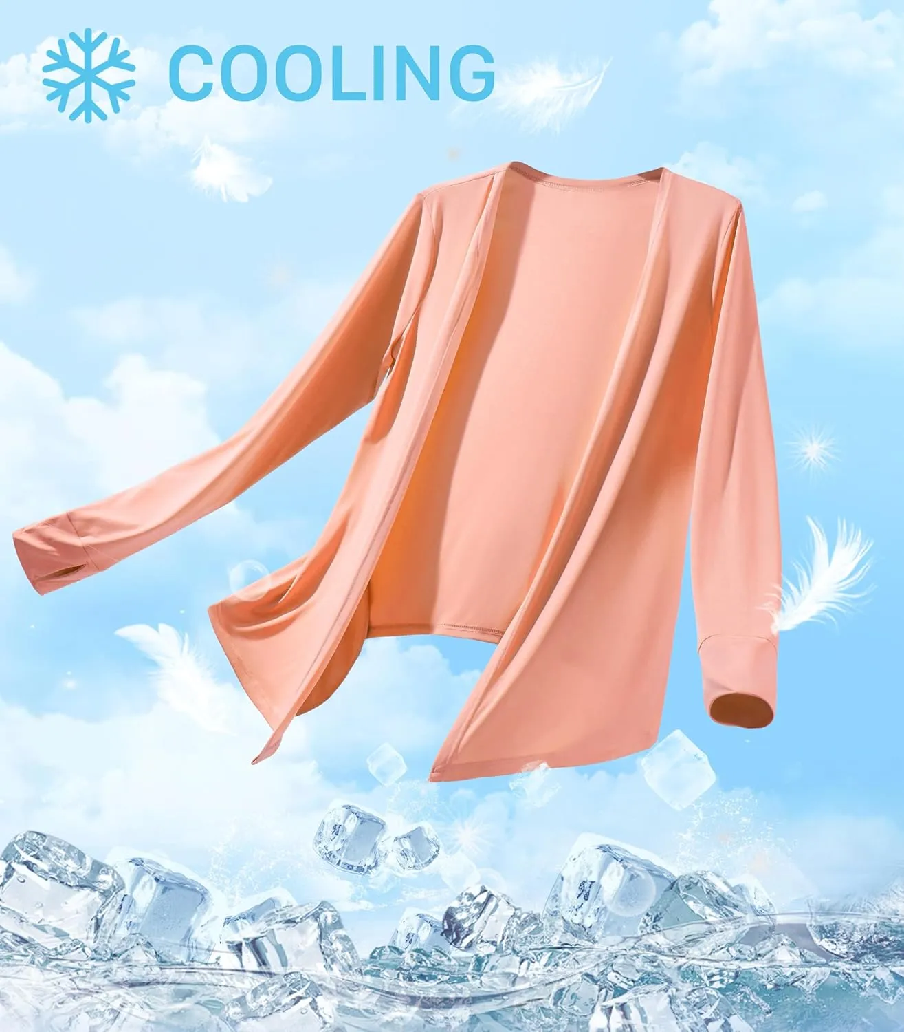 Women's UPF 50  Sun Shirt Long Sleeve UV Sun Protection Shirts Lightweight Cardigan for Women with Pockets SPF Swim Cover Up