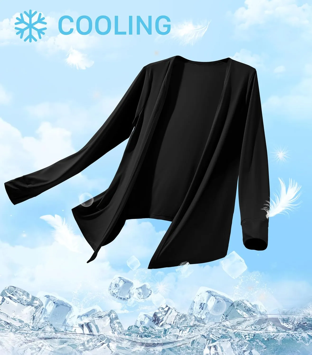 Women's UPF 50  Sun Shirt Long Sleeve UV Sun Protection Shirts Lightweight Cardigan for Women with Pockets SPF Swim Cover Up