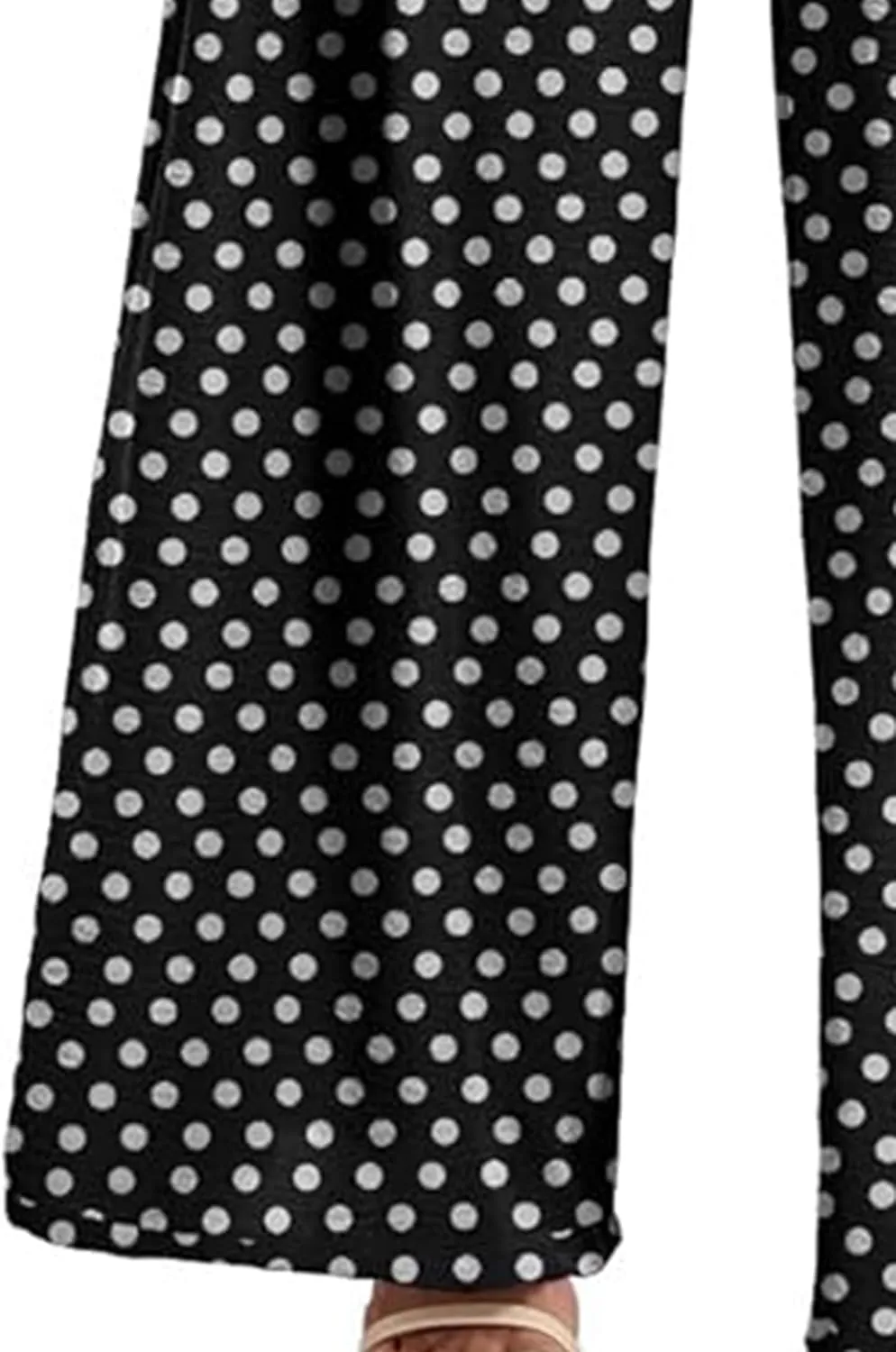 Women's Wide Leg Pants High Waist Adjustable Knot Loose Casual Flowy Tie Knot Business Work Trousers with Pockets