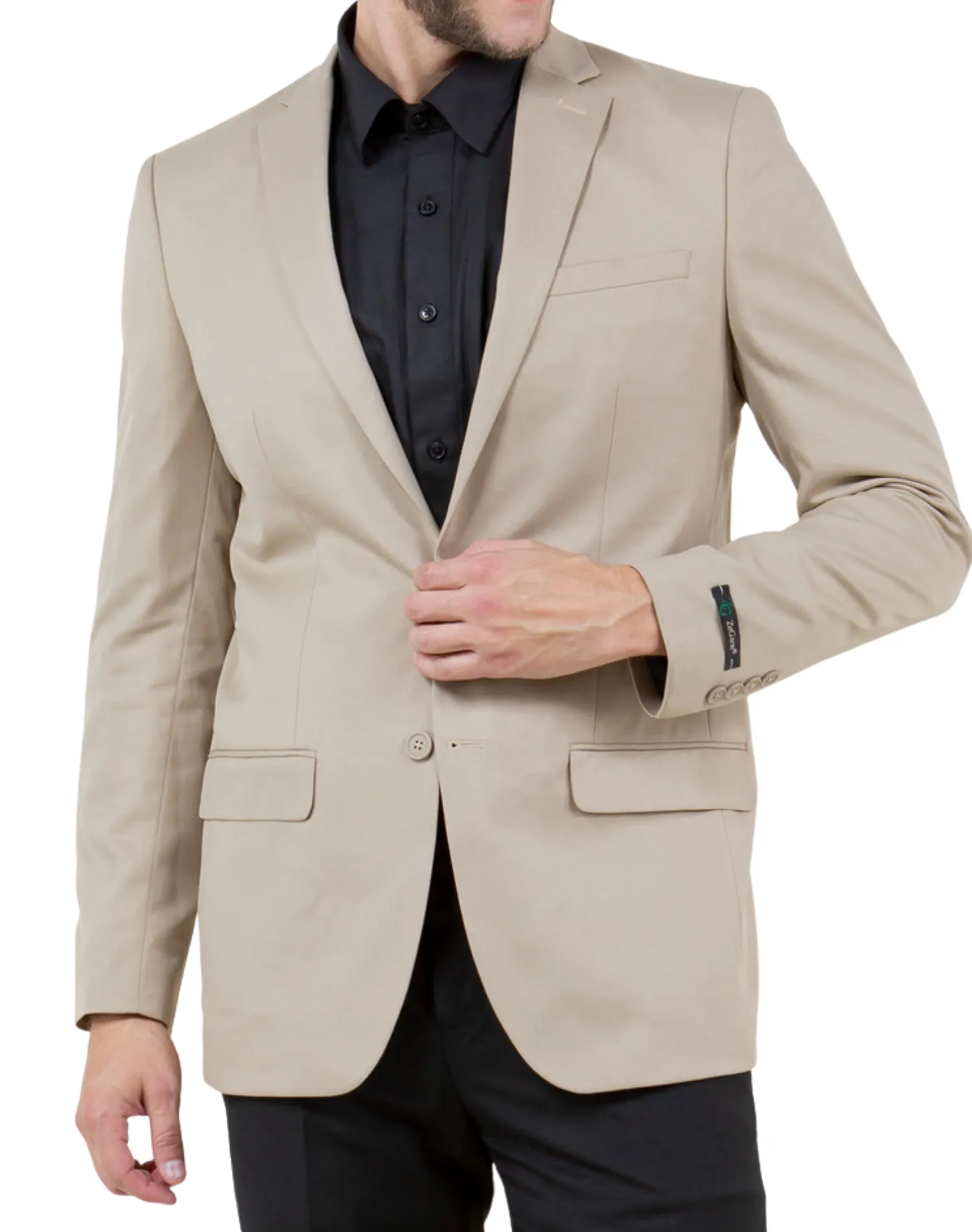 Zegarie Solid Modern Fit Jacket - Tan