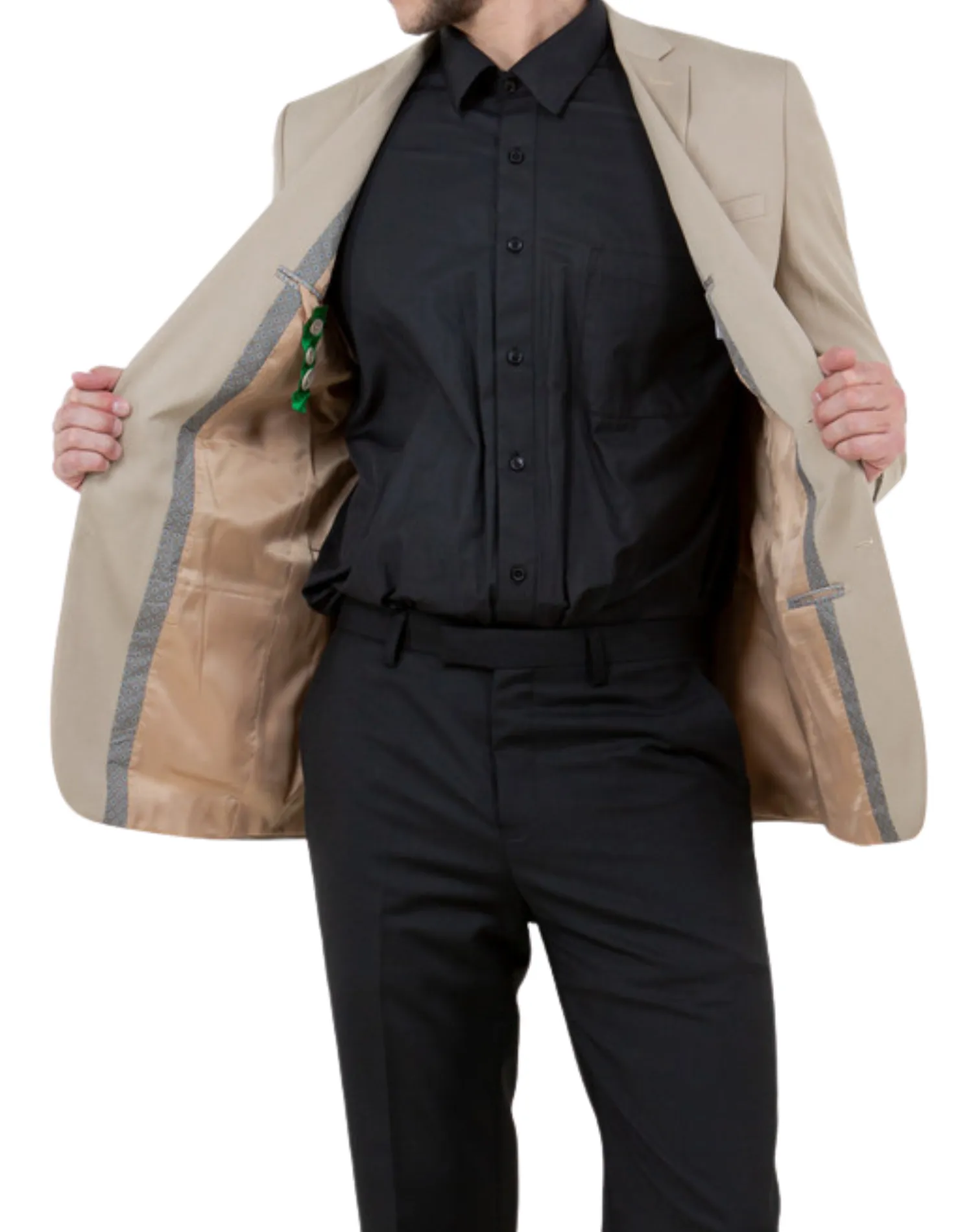 Zegarie Solid Modern Fit Jacket - Tan