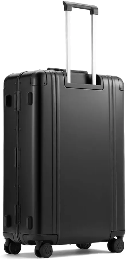 ZERO Halliburton Classic Aluminum 3.0 Large Zipperless Luggage, Hardside Check-in, Four Wheels, Double Latch Locks- TSA Accepted, Auto-Return Pull Handle, Interior Divider, 28-Inch, 88L, Black