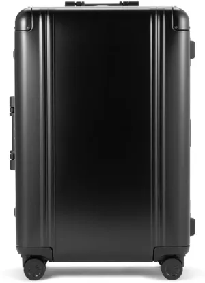 ZERO Halliburton Classic Aluminum 3.0 Large Zipperless Luggage, Hardside Check-in, Four Wheels, Double Latch Locks- TSA Accepted, Auto-Return Pull Handle, Interior Divider, 28-Inch, 88L, Black